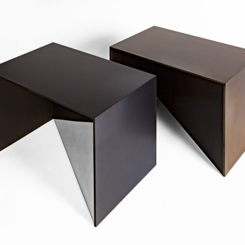 Gunner Footstool- 2 Shot - Black and bronze