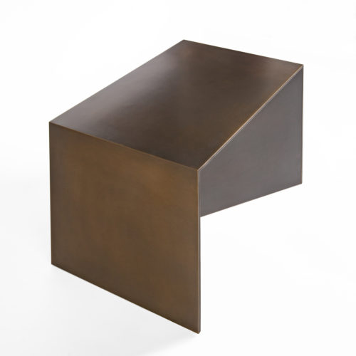 Gunner Footstool- side angle - Bronze